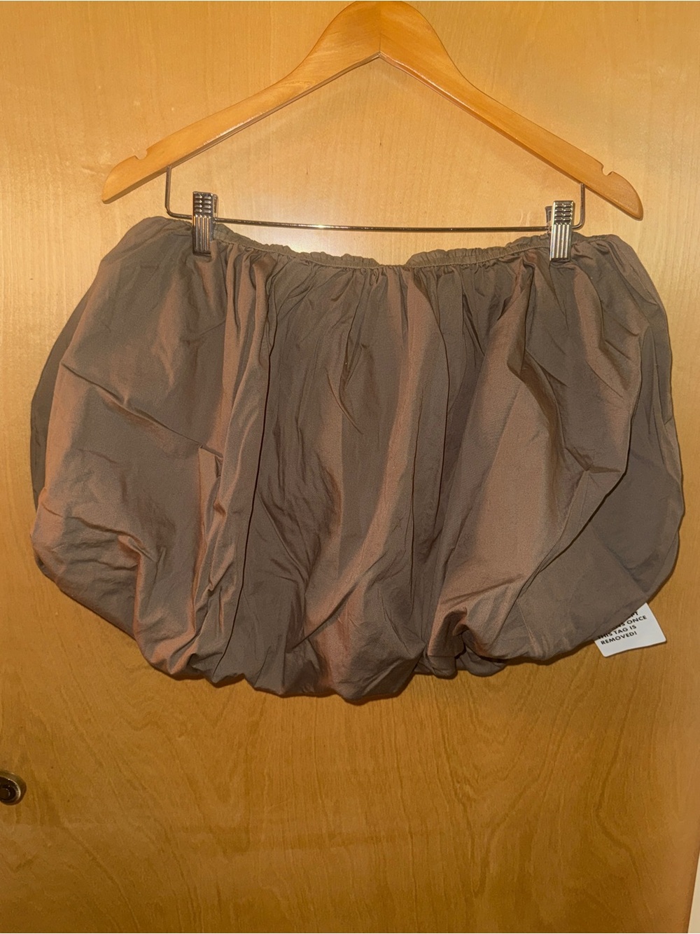 Brown Bubble Skirt - Voluminous Silhouette - Picture 2 of 6